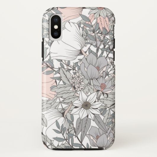 手描きの花柄 Case-Mate iPhoneケース (裏面)