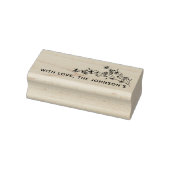 手描きの花模様と愛のファミリー ネーム ラバースタンプ (スタンプ)