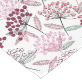 手描きの花模様 ミディアムテーブルランナー (コーナー)