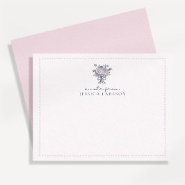 手描きの花点々のあるで、カードからメモを作成 招待状