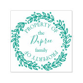 手描きの花輪の名前の所有者 セルフインキングスタンプ (デザイン)