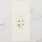 手描きの花 夏の結婚式 メニュー (裏面)