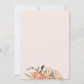 手描きの花 招待状 (裏面)