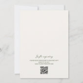 手描きの落ち着いた赤みがかった賢い花模様の花瓶 ブライダルシャワー 招待状 (裏面)