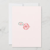 手描きの落書きクリスマスパーティーの招待状 招待状 (裏面)