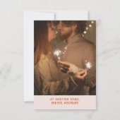 手描きの落書きレトロな写真の気まぐれな結婚式 セーブザデート (裏面)