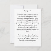 手描きの落書き風ミニマルデザインのサンキューカード サンキューカード (裏面)