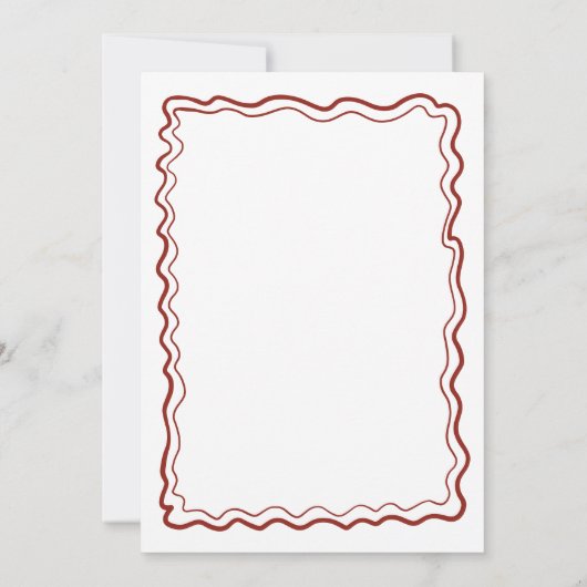 手描きの落書き イタリアンウェディング Save The Date セーブザデート (裏面)