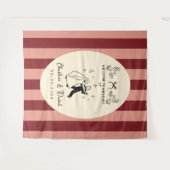 手描きの落書き ウェルカムサイン 結婚式 タペストリー (正面(横))