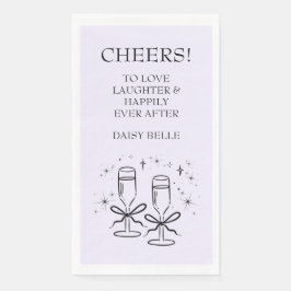 手描きの落書き ブライダルシャワー パープル