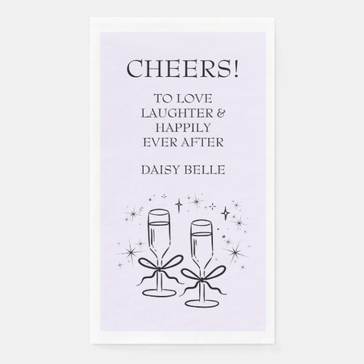 手描きの落書き ブライダルシャワー パープル (正面)