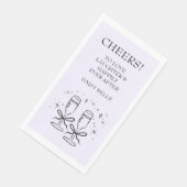 手描きの落書き ブライダルシャワー パープル (コーナー)