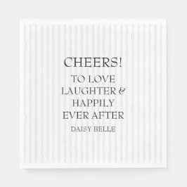 手描きの落書き ブライダルシャワー パープル スタンダードランチョンナプキン