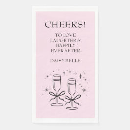 手描きの落書き ブライダルシャワー ピンク