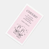 手描きの落書き ブライダルシャワー ピンク (コーナー)