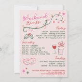 手描きの落書き メリーな独身最後の週末 招待状 (裏面)