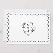 手描きの落書き 手書きカレンダー ウェディング セーブザデート (裏面)