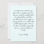 手描きの落書き 花嫁の介添え人への提案 緑 招待状 (裏面)