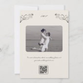 手描きの落書き　遊び心のある手書きの結婚式 セーブザデート (裏面)