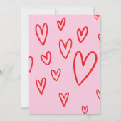 手描きの落書き 黒白 新郎新婦 セーブザデート (裏面)