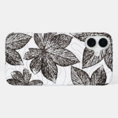 手描きの葉っぱの線画iPhoneケース iPhoneケース (裏面横)