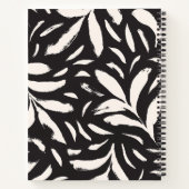 手描きの葉のシームレスなシンプルパターン ノートブック (裏面)