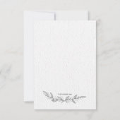 手描きの葉の死別のサンキューカード サンキューカード (裏面)