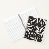 手描きの葉の背景 シームレス シンプル パターン ノートブック (内部)