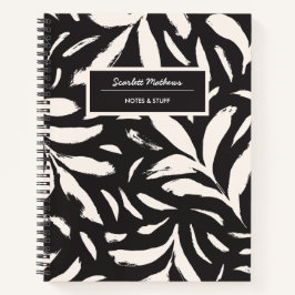 手描きの葉の背景 シームレス シンプル パターン ノートブック