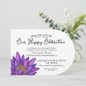 手描きの蓮の花 招待状 (スタンド正面)