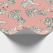 手描きの虎のシームレスな模様、大きな猫(dif) ラッピングペーパー (角)