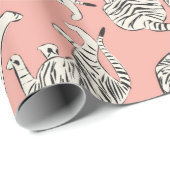 手描きの虎のシームレスな模様、大きな猫(dif) ラッピングペーパー (ロールコーナー)