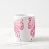 手描きの蝶のプリント コーヒーマグカップ (中央)