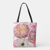 手描きの詳細な庭の花 トートバッグ (裏面)
