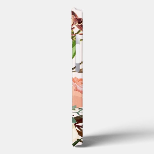 手描きの詳細な花。 Case-Mate iPhoneケース (裏面 / 左)