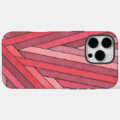 手描きの赤い幾何学ストライプデザイン Case-Mate iPhoneケース (裏面 (横))