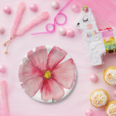 手描きの赤い野生の花 ペーパープレート (パーティー)