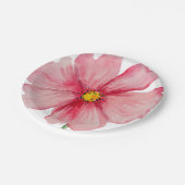 手描きの赤い野生の花 ペーパープレート (アングル)