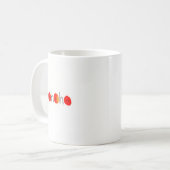 手描きの赤い鼻のクリスマスマグカップ　楽しいホホホ コーヒーマグカップ (正面左)