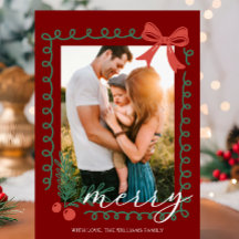 手描きの赤と緑の楽しい