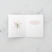 手描きの遊び心あふれるお茶のブライダルシャワーのお礼 サンキューカード (内部)