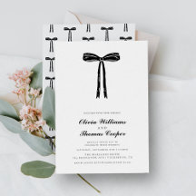 手描きの遊び心あふれるユニークなリボン ウェディング