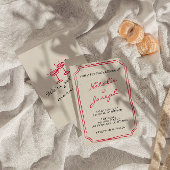 手描きの遊び心あふれるレトロで楽しいウェディング 招待状