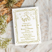 手描きの遊び心あふれる落書き オーダーメイドの花嫁のシャワー 招待状