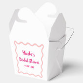 手描きの遊び心あるウェーブボーダー ブライダルシャワー フェイバーボックス (オープン)