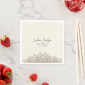 手描きの野の花のベビーシャワー  スタンダードカクテルナプキン (インサイチュ)