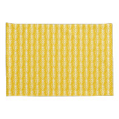 手描きの金ゴールドのムギパターン 枕カバー (裏面-右)