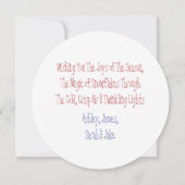 手描きの雪だるま　ラウンド　名入れ (裏面)