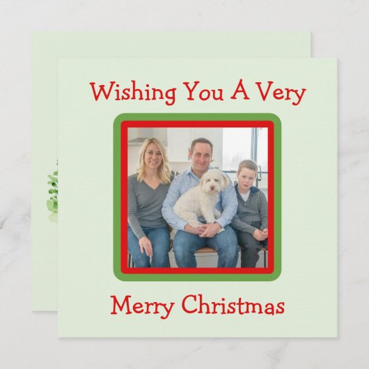 手描きの雪の木の冬の風景 フォトカード シーズンカード (正面/裏面)