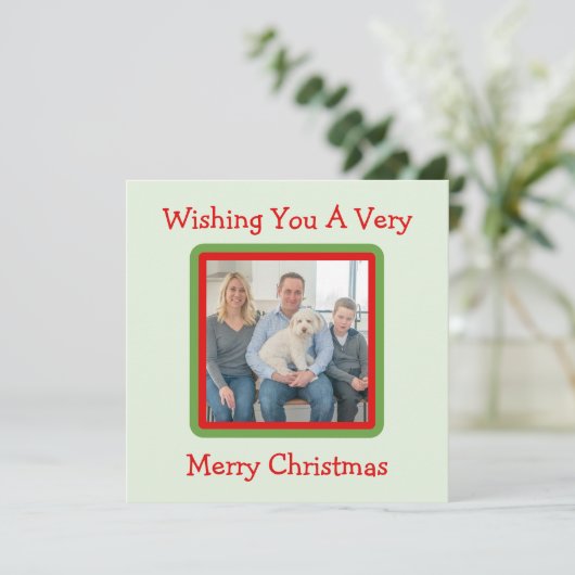 手描きの雪の木の冬の風景 フォトカード シーズンカード (スタンド正面)